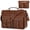 Brown, variant on Messenger Bag for Men 15.6 Inch Laptop Bag Leather Briefcase Large Waterproof Satchel Bag Computer Shoulder Bag for Office Work College, Brown