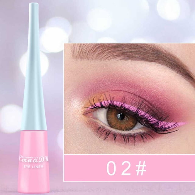 Sombra de ojos brillante y ligera, delineador de ojos líquido con purpurina resistente al agua, 30ml