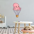 thumbnail image 1 of Home Wall Decal - 0 - Cute Hot Air Balloon Design Cute Flying Octopus Hot Air Balloon - Proudly Hand Made Decal - Size: 24 In(W) x 40 In(H), 1 of 5
