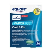 Equate Nite Cold Flu Severe Cool 24Count