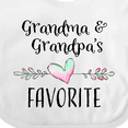 thumbnail image 4 of Inktastic Grandma and Grandpas Favorite Heart Grandchild Boys or Girls Baby Bib, 4 of 4