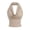 Beige, variant on Women's Halter Neck Convertible Spaghetti Strap Cami V-Neck Chic Versatile Top