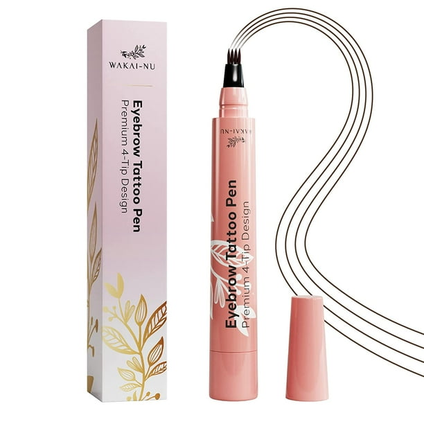 Eyebrow Pen Eyebrow Tattoo Liquid Makeup Kit with Micro Tip Applicator Waterproof Smudge