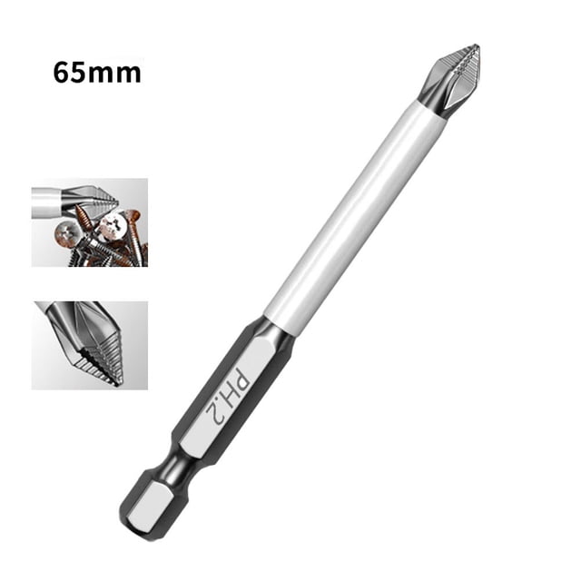 BTOER Anti Slip Screwdriver Head Magnetic Screwdriver Tungsten Steel Resistant Screwdriver Hexagonal Screwdriver Head