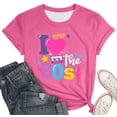 thumbnail image 4 of T-Shirts For Women Summer Round Neck Retro 80s Loose Casual Short Sleeved Top Womens Tops, 4 of 5