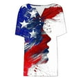 thumbnail image 5 of Clarence Items All Departments Patriotic Shirts for Women Short Sleeve 4Th of July Tops V Neck American Flag Shirt Star Striped Graphic Blouse Usa T Shirt Orders Placed, 5 of 5