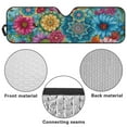 thumbnail image 6 of HUIAOCNG Colorful Flower Windshield Sunshades Sun Visor for UV Rays & Heat Protection, Suitable for Wrangler, Compass, Gladiator & Renegade , Accessories for Jeep Wrangler, X-Small - 60x21 inches, 6 of 6