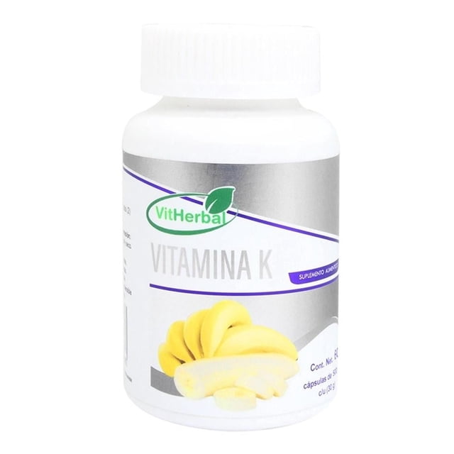 Suplemento alimenticio Vitherbal vitamina K 60 cápsulas de 500 mg c/u