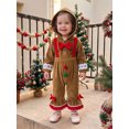 thumbnail image 3 of RUINIXCW Toddler Baby Boy Girl Christmas Gingerbread Outfit Infant Baby Girls Boys Fall Winter Clothes Cute Gingerbread Man Long Sleeve Hoodie and Suspender Pants Set, 3 of 9