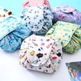 thumbnail image 3 of Bolsa de cosméticos con cordón, tamaño pequeño, portátil, para viajes de negocios, para mujer, bolsa de almacenamiento de gran capacidad, bolsa de almacenamiento perezosa, 3 of 5