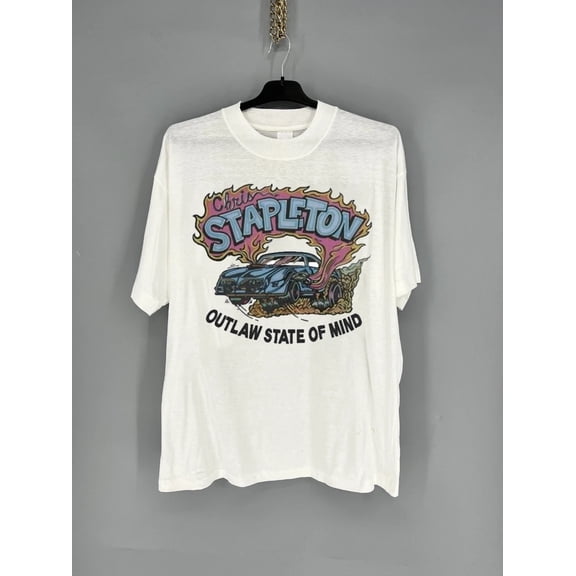 ChaChaCoo Stap Pleton Graphic Tee, Retro Print T-Shirt for Country Music Lovers