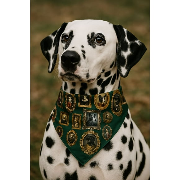 PAÑUELO TALLA M PARA MASCOTA CON COLLAR DOBLE VISTA CAMISA - CUADROS