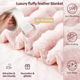 thumbnail image 4 of GHOUSE Soft Fluffy Faux Fur Throw Blankets Pink Fuzzy Blanket for Couch Bed 90x108 Inches, 4 of 7
