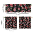thumbnail image 6 of Pioneer Kitchen Curtains and Valance Set 24 Inch Tier Curtains Small Drapes for Cafe Living Room Bathroom Farmhouse 3 Pieces Set Rod Pocket, 6 of 6