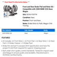 thumbnail image 2 of Front and Rear Brake Pad and Rotor Kit - Compatible with 2000 BMW 323i Base Wagon, 2 of 2