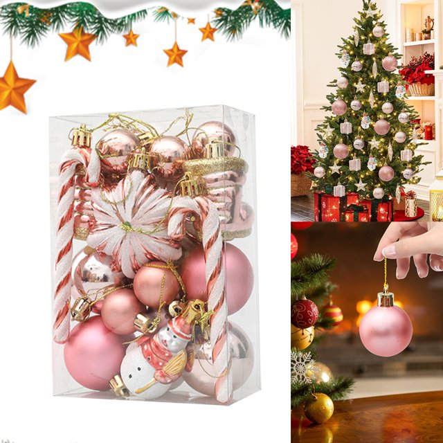Surtido Bolas Adornos Colgantes Navidad 29/20 Piezas Con Lazo para Del Irrompible Bodas Navideñas