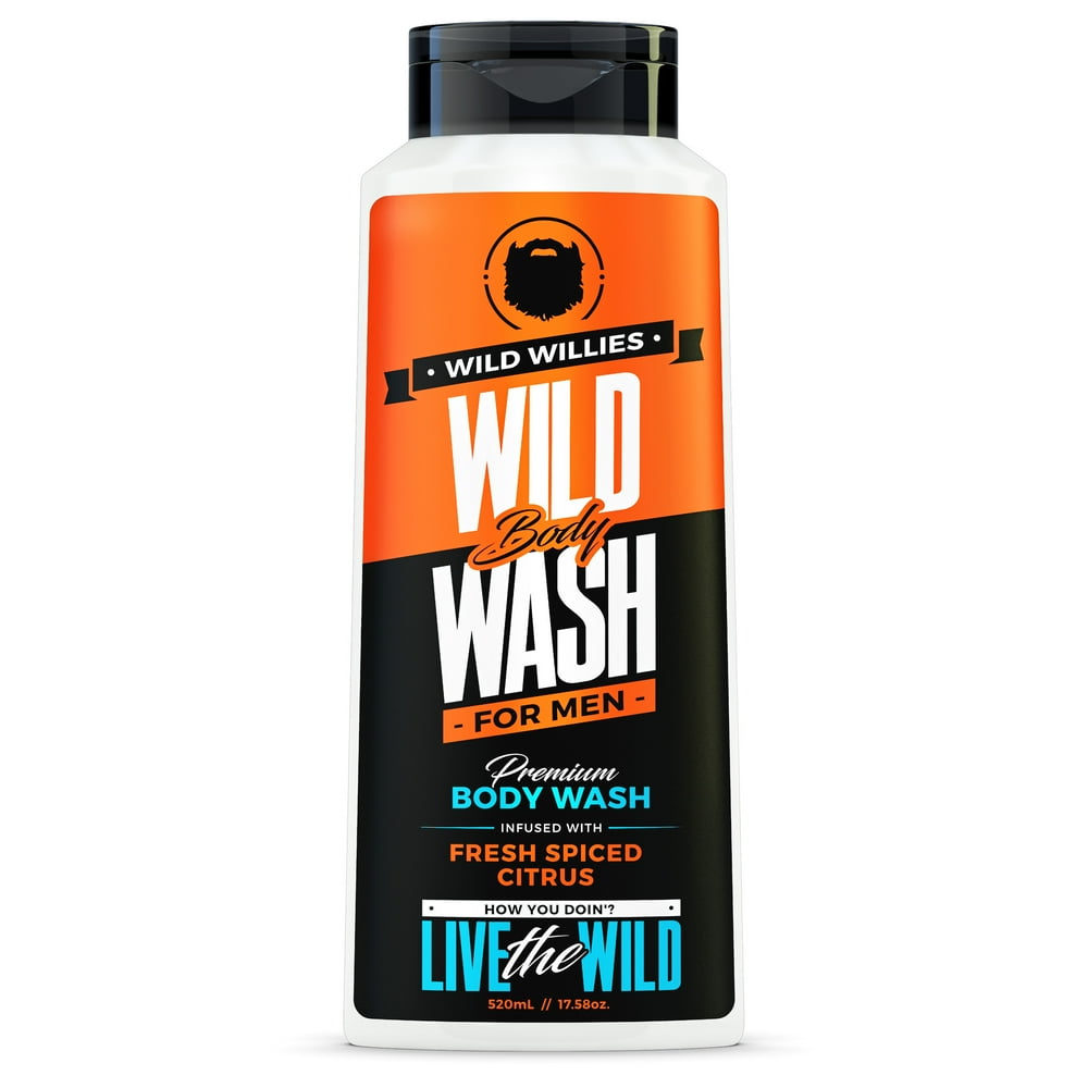 Wild Willies Spiced Citrus Body Wash for Men, 17.58 Oz.