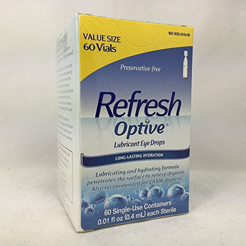 Refresh Optive Lubricant Eye Drops Single-Use Vials 60 Each