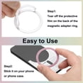 thumbnail image 3 of Uxcell Magnetic Adapter Ring, Magnetic Wireless Charger Conversion Kit Pink, 3 of 8