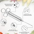 thumbnail image 3 of Stainless Steel Meat Injector Syringe With 3 Marinade Needles, 3 of 5