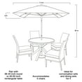 thumbnail image 6 of Better Homes & Gardens 7.5" Black Solid Print Round Fringe Patio Umbrella, 6 of 7
