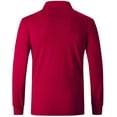 thumbnail image 4 of SPEEDRUN Men's Golf Polo Shirts Casual Business Long Sleeve Polo Shirt for Men Moisture Wicking Dry Quickly Cationic Tennis Golf T-Shirts Wine Red 2XL, 4 of 7