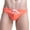 Orange, variant on Men Solid Color Drawstring Low Waist Bikini Briefs Swimwear Swimming Trunk