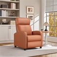 thumbnail image 2 of Yaheetech Adjustable PU Leather Recliner Chair with Pocket Spring, Tan, 2 of 8