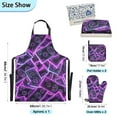 thumbnail image 3 of 5 Pcs Kitchen Set Heat Resistant Oven Mitts and Non-Slip Pot Holders with Adjustable Cooking Apron Neon Dollar Bills, 3 of 6