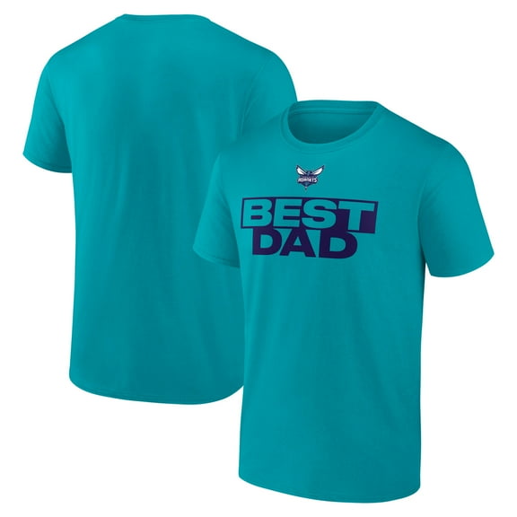 Men's Teal Charlotte Hornets Greatest Dad T-Shirt