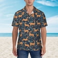 thumbnail image 4 of Daiia Reindeer Hawaiian Shirt for Men Gentle Cotton Regular Short Sleeve Casual-3X-Large, 4 of 9