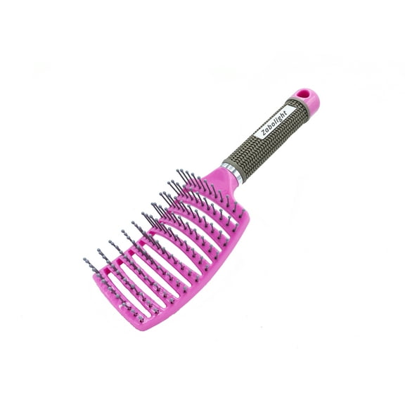 Zabolight Pink Professional Curved Vented Styling Hair Brush for Fast Drying Hair  Detangling
