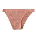 thumbnail image 5 of opvise Low-rise Elastic Waistband Seamless Female Briefs Soft Solid Color Ribbed Cotton Panties Green L, 5 of 8