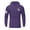 Purple, variant on Men's Oversized Print Hooded Sweatshirt, BE KIND EVERYONE YOU MEET IS FIGHTING A BATTLE YOU KNOW NOTHING ABOUT Flag Letter Graphic Long Sleeve Loose Fit Hoodie,Black,L