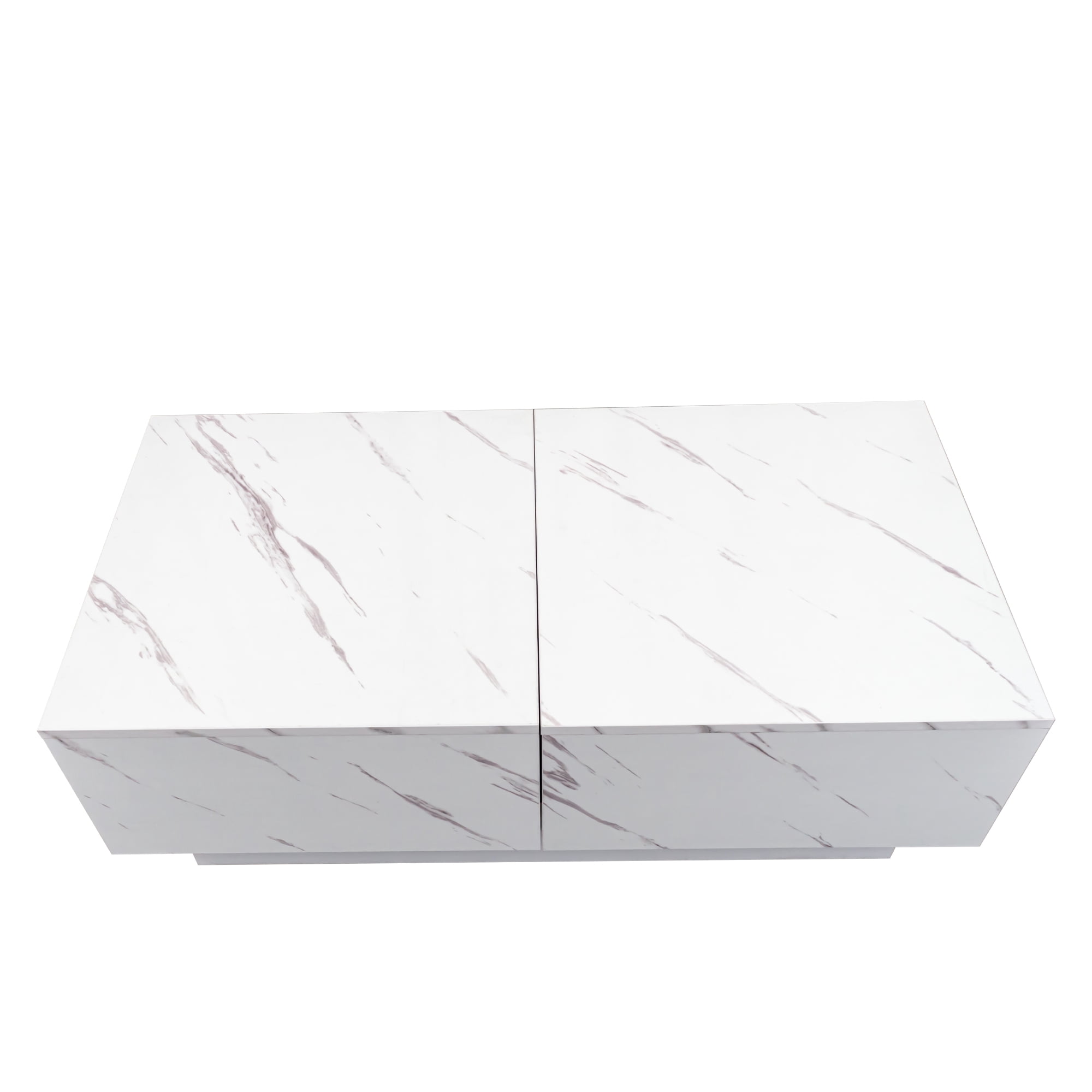 Coffee Table with Sliding Tabletop Hidden Storage Compartment Extendable, White