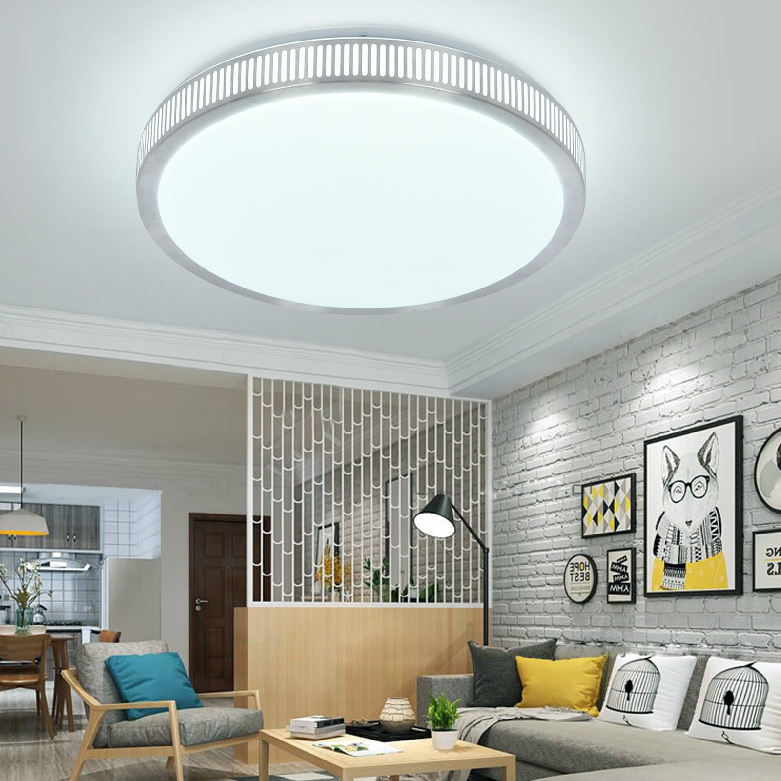2x 12W LED Ceiling Lights Round Panel Down Light Living Room Bathroom Wall Lamp 