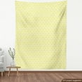 thumbnail image 3 of Geometric Fabric by the Yard, Modern and Simple Pattern with Abstract of Squares and Direction Pointers, Upholstery Fabric for Dining Chairs Home Decor Accents, Yellow and White by Ambesonne, 3 of 4