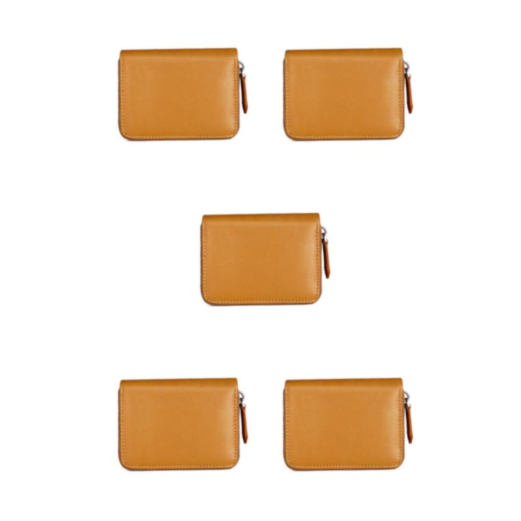 yingyy 1 2 3 5 Coin Purse Short Money Bag Change Wallet Pocket for Zipper Rfid Blocking Card Holder Big CapacityWomen for Office Pouch Brown 5PCS Walmart