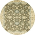 thumbnail image 1 of Ahgly Company Machine Washable Indoor Round Abstract Dark Almond Brown Area Rugs, 3' Round, 1 of 7