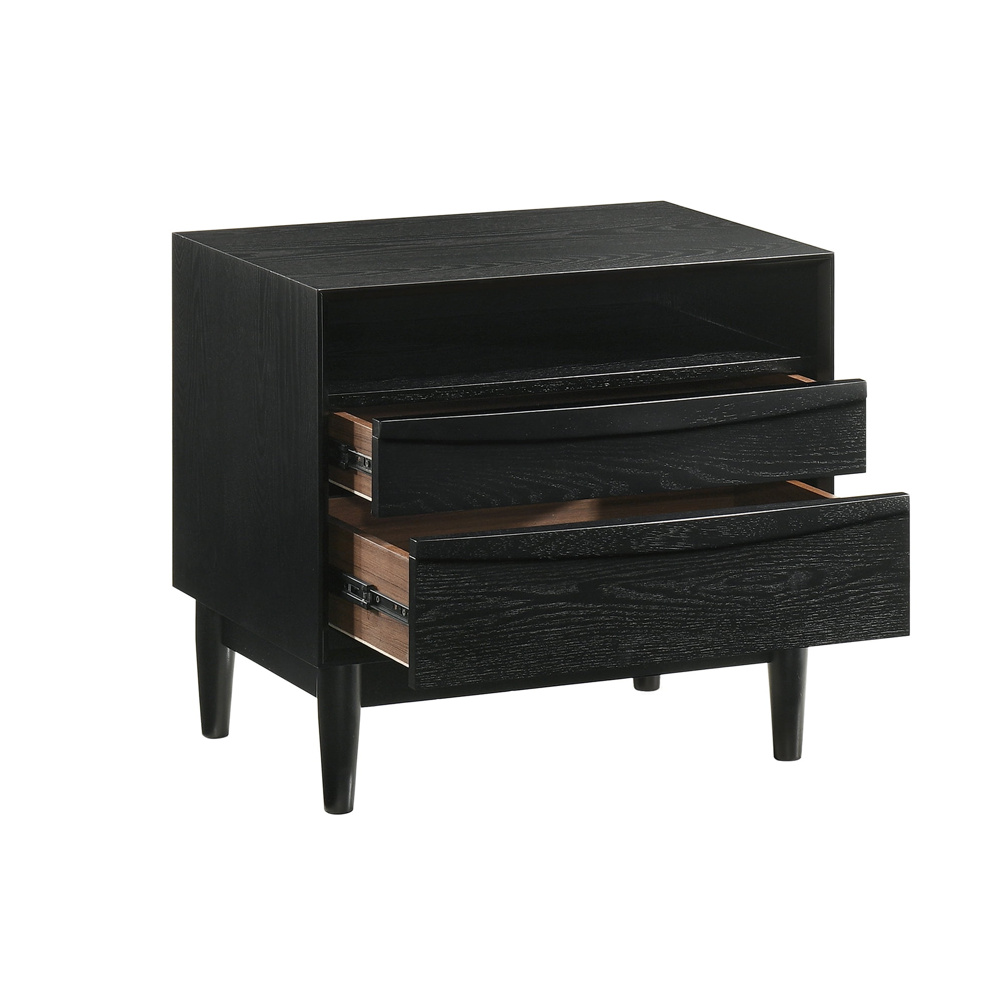 Artemio Queen 3 Piece Wood Bedroom Set in Black Finish