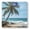Color2106, variant on High Precision Body Weight Scale Smart Bathroom Scales with Large LCD Display(400lbs),Decorative for Bedroom-Rendering Of Palm Tree On Beach With Blue Sky And Ocean Waves