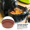 thumbnail image 4 of Air Fryer Silicone Pot, Round 21cm Foldable Silicone Liners with Handle Reusable Fryer Pot Bowl Replacement Basket for for Kitchen, Microwave,Oven[Coffee], 4 of 9