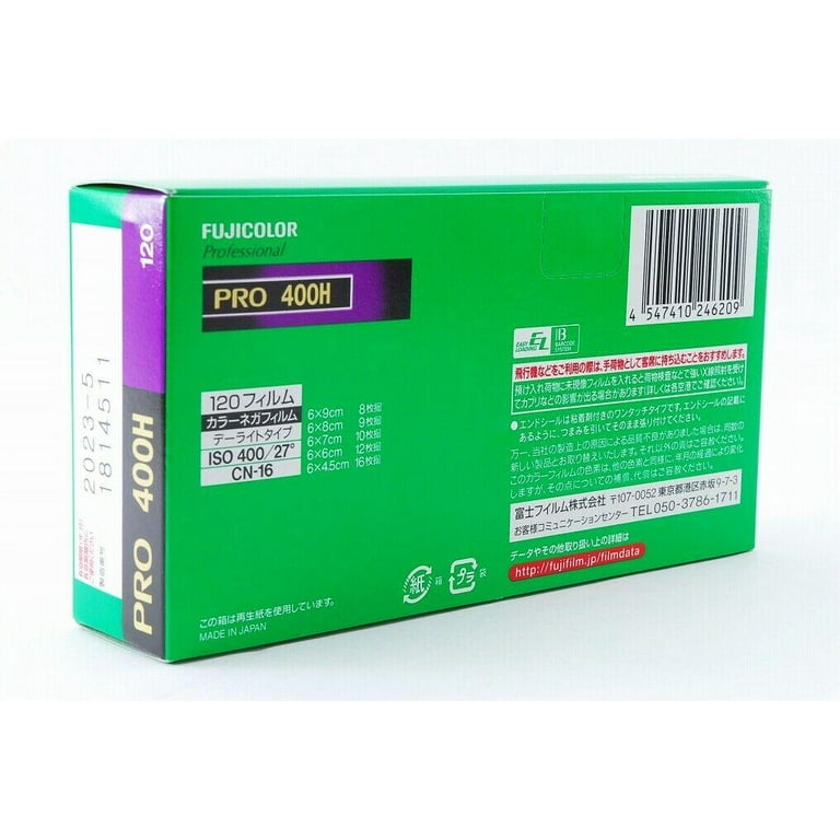 Fujifilm 16326119 Fujicolor Pro 120, 400H Color Negative Film ISO