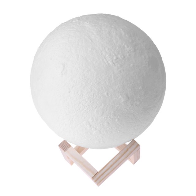 Eyfqtcs Lámpara De Mesita De Noche Táctil Con Luz Nocturna Led De Luna Impresa En 3D Para Decoración De Habitaciones (12 Cm)