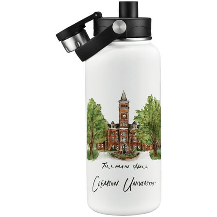 Clemson Tigers Laura Wilcox Watercolors 34oz. Water Bottle