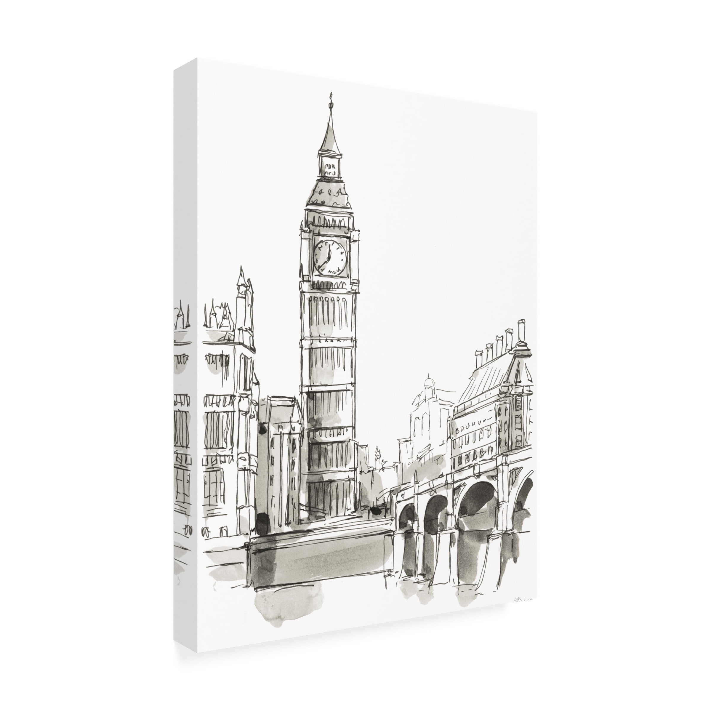 Ethan Harper 'Pen And Ink Travel Studies II' Canvas Art