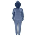 thumbnail image 4 of Usmixi Tracksuits Set for Women Womens Pullover Hoodies Lounge Sets Casual Hooded Sweatshirt and Drawstring Jogger Pant Sweatsuits Sets with Pocket Workout Sports 2 Piece Outfits Under $10, 4 of 5