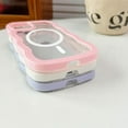 thumbnail image 4 of Magnetic Case for iPhone 13 Case iPhone 14 Case, Wavy Aesthetic Curly Wave Frame Clear Cute for Women Girls, [Compatible with Magsafe] Slim Soft TPU Shockproof Protective Bumper Case, Purple, 4 of 8