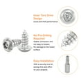 thumbnail image 4 of 50pack M5 x 12mm Button Head Torx Security Sheet Metal Screws with T25 Bit, 4 of 6