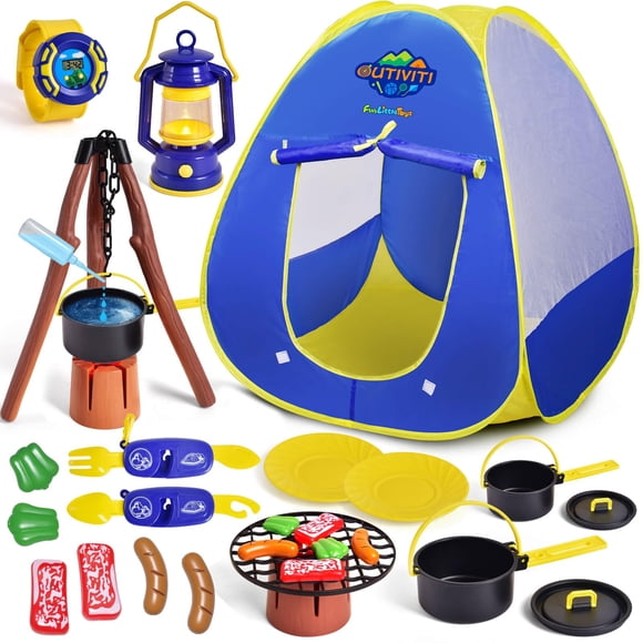 Tienda de campaña FUN LITTLE TOYS para niños con juguetes de campamento durante más de 2 años